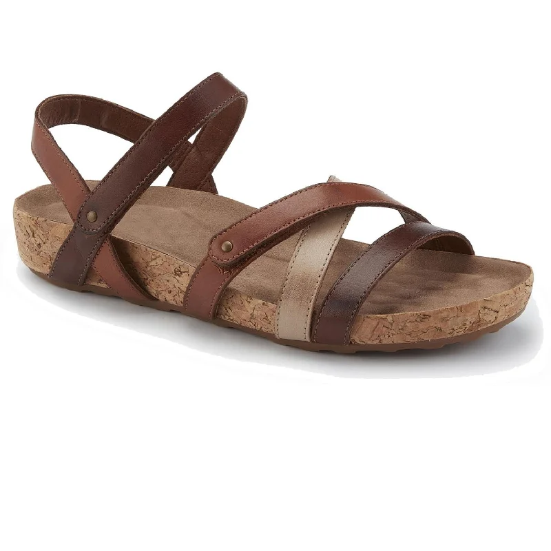 Trendy sandals for women with wedge heels and strappy design for casual chic-Pool Brown Multi  Sandals