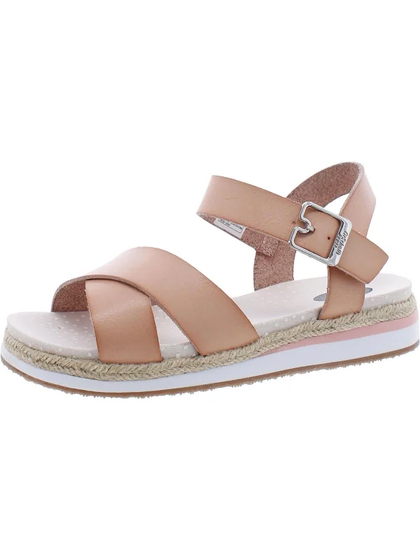 Casual sandals for women with lightweight construction and adjustable ankle straps-Tove Girls Little Kid Faux Leather Sandals