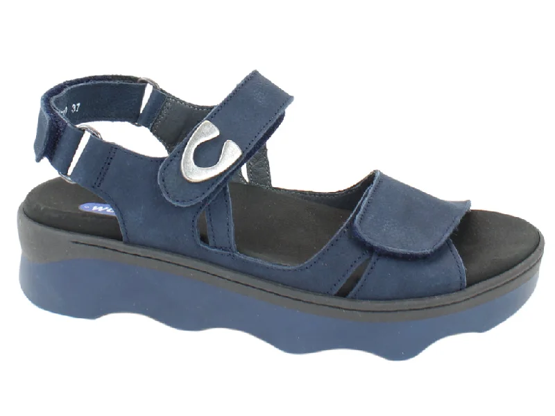 Comfortable sandals for men with slip-resistant soles and adjustable straps for comfort-Wolky Sandals Medusa Denim