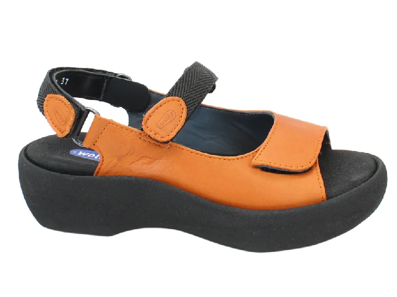 Trendy sandals for women with thong design and cushioned footbed for comfort-Wolky Sandals Jewel Orange