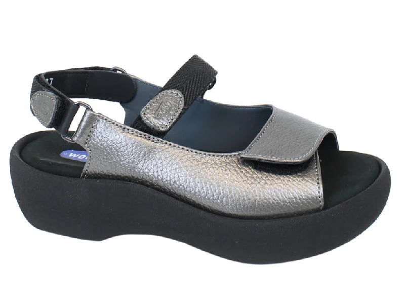 Trendy sandals for men with athletic design and foam footbed for support and comfort-Wolky Sandals Jewel Anthracite