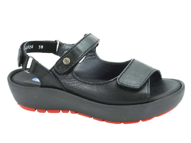 Stylish sandals for men with leather straps and trendy buckle design for versatile looks-Wolky Sandals Rio Black