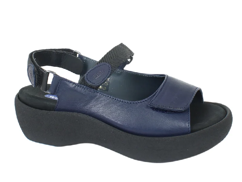 Trendy sandals for women with gladiator style and buckle details for flair-Wolky Sandals Jewel Navy Blue