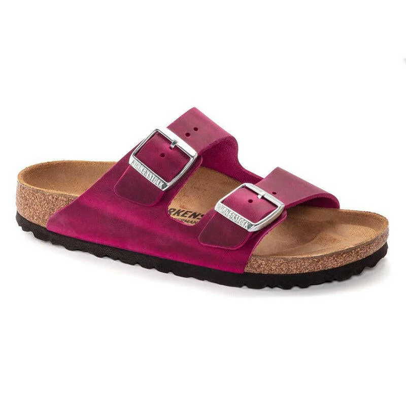 Comfortable sandals for women with Velcro straps and cushioned sole for everyday wear-Birkenstock Arizona Women's Sandals - Pink