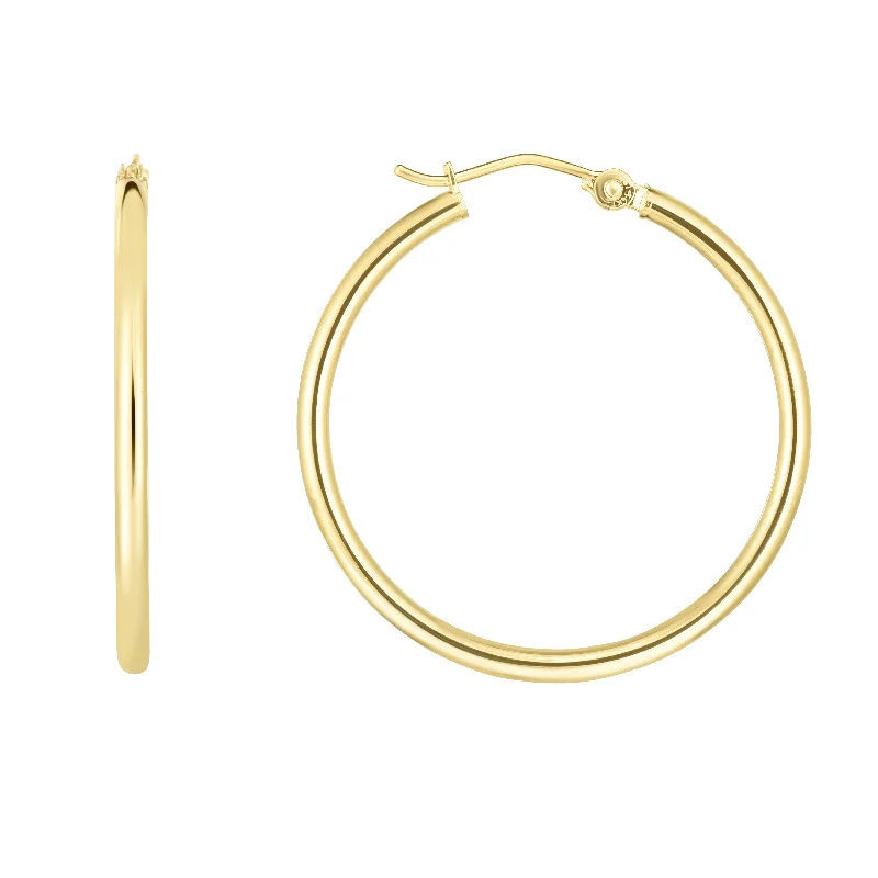 Best hoop earrings with vintage coins for a retro, antique-inspired style-14K Gold 2x30mm Hoops