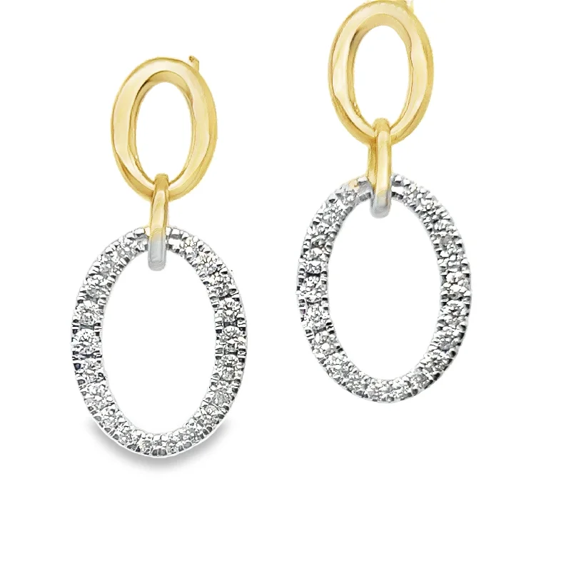 Best hoop earrings with detachable studs for a versatile and adjustable accessory-14Kt Two-Tone Diamond Earrings