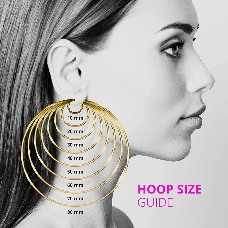 Best hoop earrings with geometric pendants for a modern, chic appeal-Curata 14k White Gold Polished 2x35mm Lightweight Classic Hoop Earrings