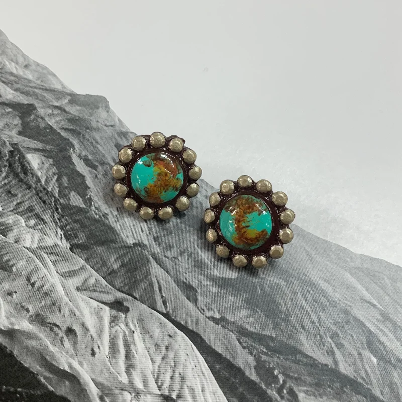 Hoop earrings with resin accents for a bold and colorful design-Dolly Clay Earrings in Turquoise