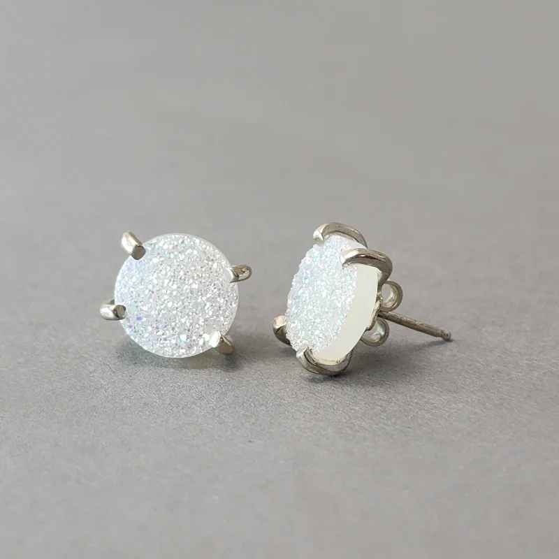 Hoop earrings with a matte finish for a sleek and sophisticated appearance-DRUZY STUDS