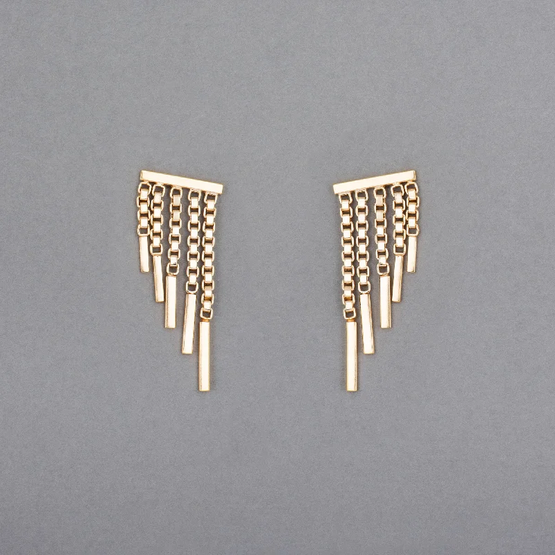 Hoop earrings with artistic filigree designs for an intricate, delicate finish-FRINGE EAR CLIMBER