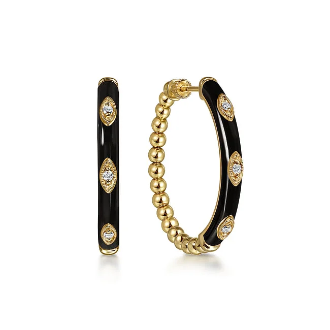 Hoop earrings with tortoiseshell designs for a chic and classic style-Gabriel & Co. Yellow Bujukan Hoop Earrings