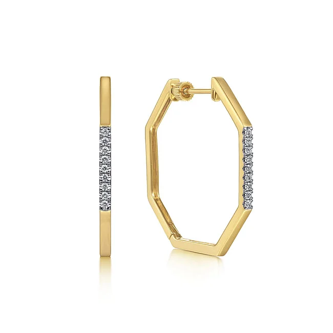 Hoop earrings with luxe velvet finishes for a rich and luxurious touch-Gabriel & Co. Yellow Hoop Earrings