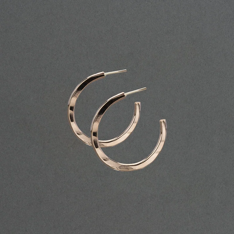 Hoop earrings with gold accents for a warm, elegant statement piece-IMPRESS GOLD-FILL HOOP