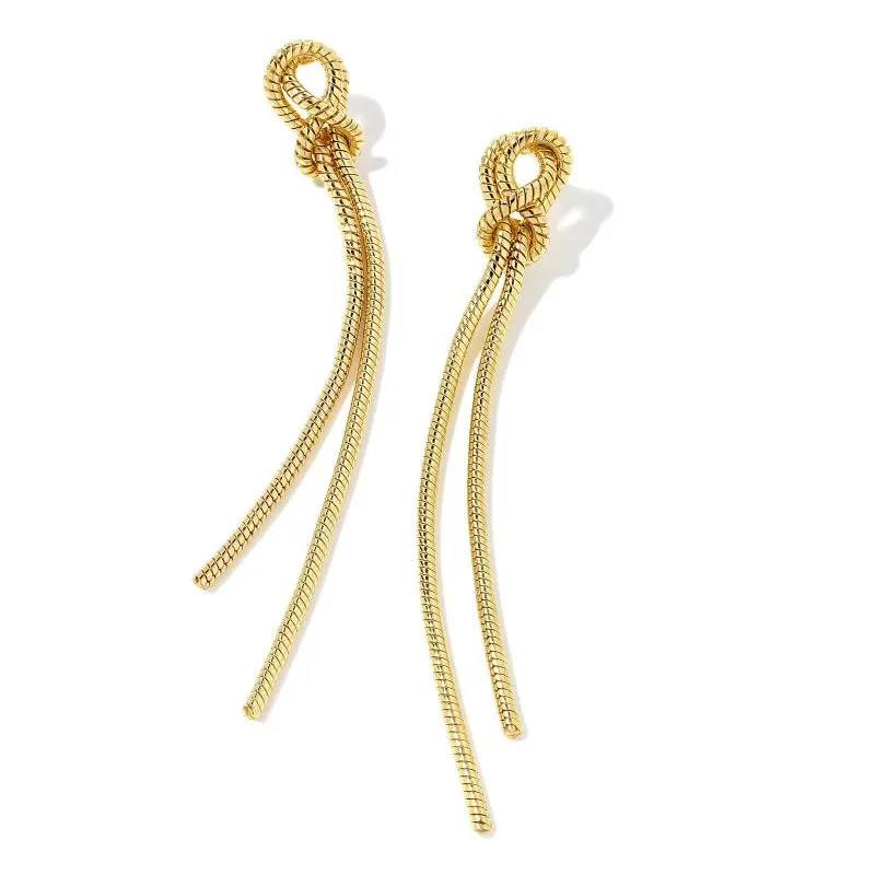 Best hoop earrings with vintage rhinestone embellishments for a retro-glam effect-Kendra Scott | Annie Linear Earrings in Gold