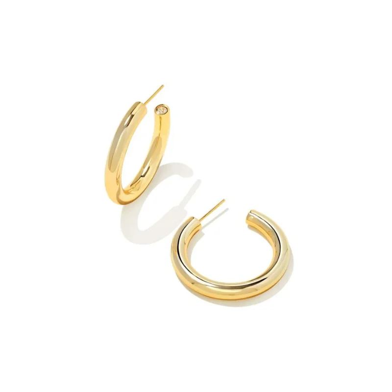 Hoop earrings with braided patterns for a detailed and textured finish-Kendra Scott | Colette Hoop Earrings in Gold