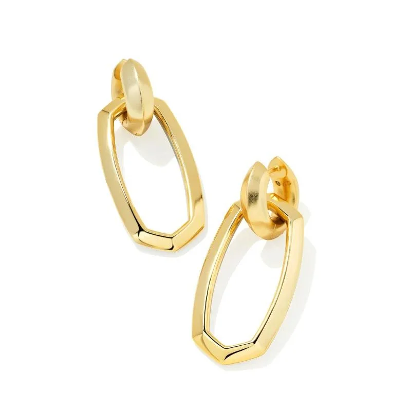 Hoop earrings with luxe velvet finishes for a rich and luxurious touch-Kendra Scott | Danielle Convertible Link Earrings in Mixed Metal