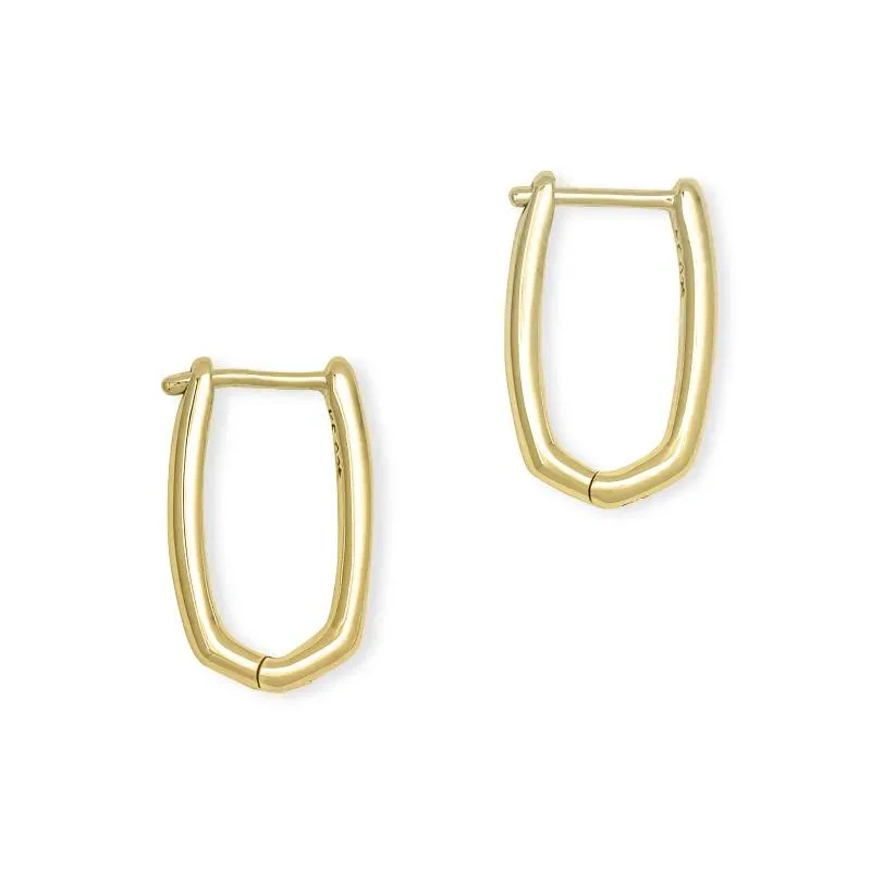 Hoop earrings with polished silver finish for a shiny, modern appeal-Kendra Scott | Ellen Huggie Earrings in 18k Gold Vermeil