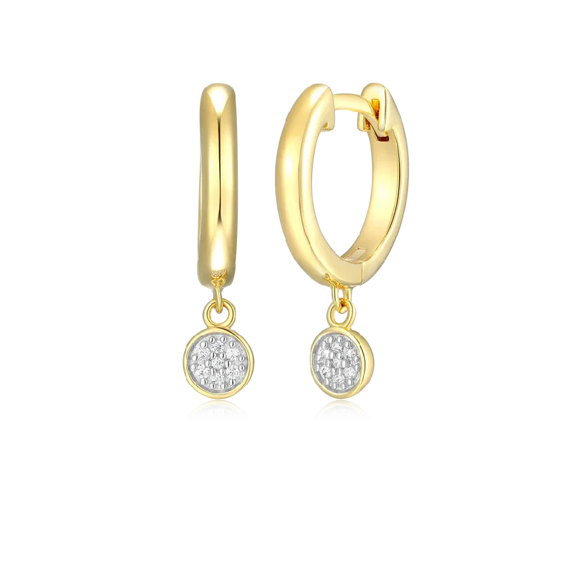 Best hoop earrings with stacked layers for a dimensional and bold look-Monte Luna Yellow Diamond HGuggie Earrings