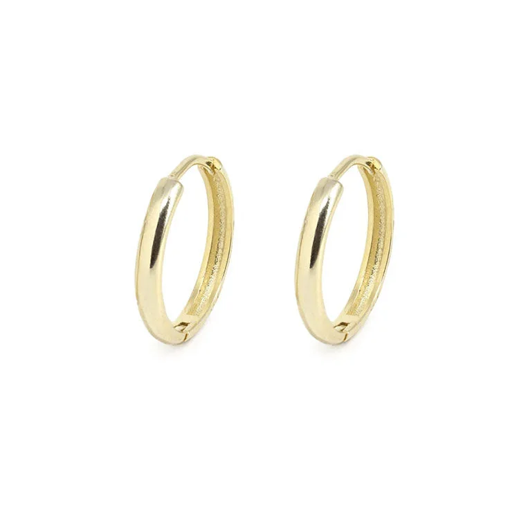 Hoop earrings with textured gold for a refined and sophisticated aesthetic-Neptune Hoops