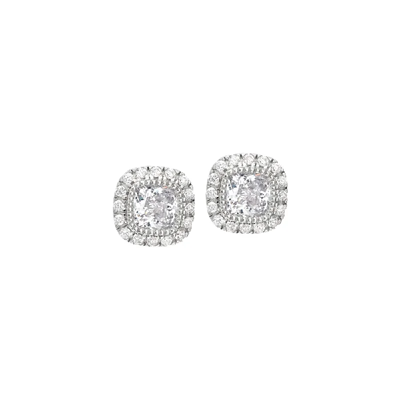 Best hoop earrings with sparkling cubic zirconia for a brilliant, budget-friendly effect-Silver April Birthstone Earrings