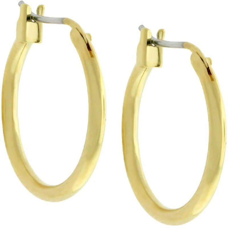 Best hoop earrings with rose gold for a romantic and warm aesthetic-Small Golden Hoop Earrings