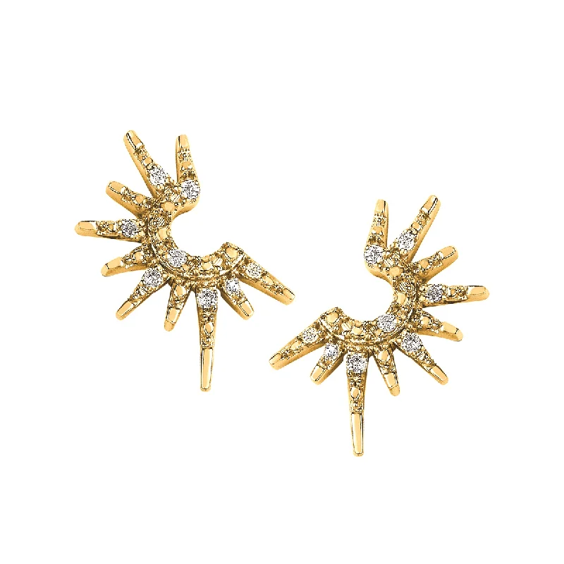 Best hoop earrings with butterfly motifs for a playful and whimsical appearance-Yellow Gold Sunshine Earrings