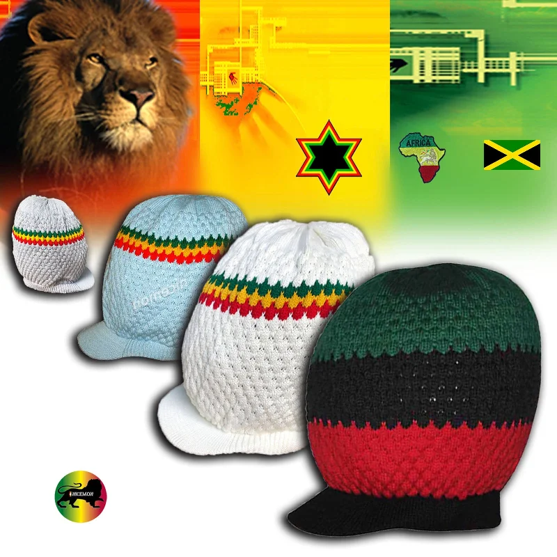 Stunning necklaces and pendants with ruby and diamond combinations for a luxurious effect-100% Cotton Rasta Hat Cap Natty Dreadlocks Jamaica Reggae Caps Africa Marley XL