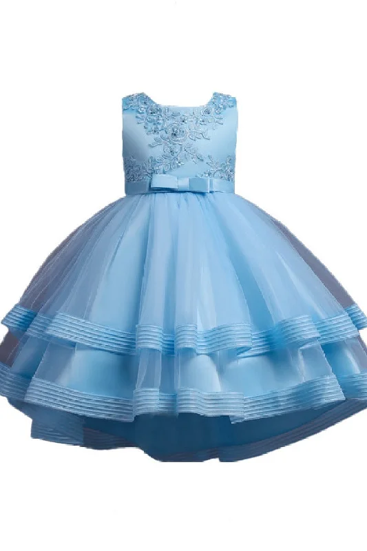 Necklaces and pendants with ocean-inspired designs for a refreshing, beachy feel-A-line knee length tulle lace flower girl dress 650726840248