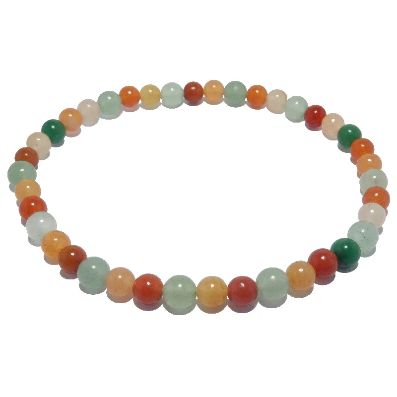 Best necklaces and pendants with oval pendants for a classic, elegant shape-Aventurine Anklet Beach Vibe Orange Green Gems