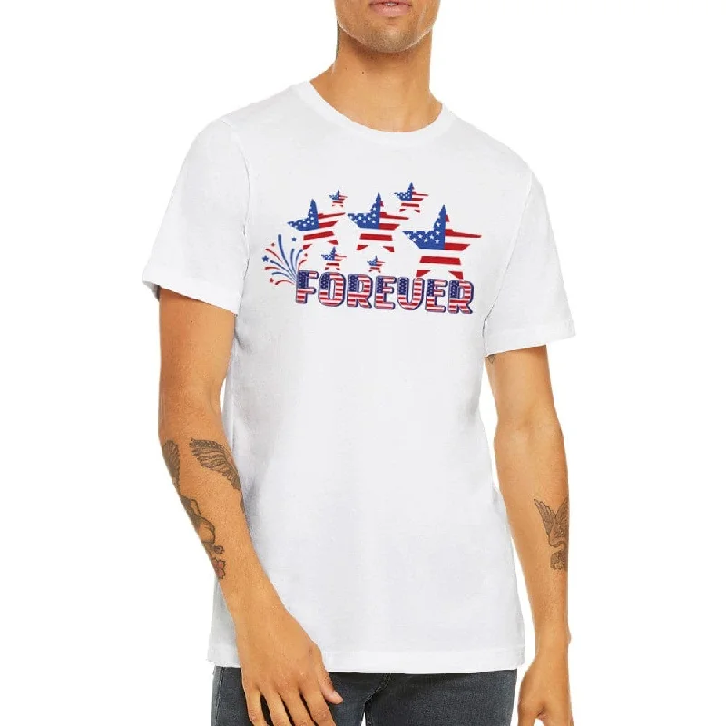 Trendy necklaces and pendants with geometric shapes for a modern aesthetic-Uniquely You Stars and Stripes T-shirt / 4th of July / American Flag / USA Forever Tees