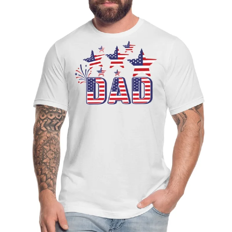 Unique necklaces and pendants with vintage-inspired designs for timeless appeal-Uniquely You Stars and Stripes T-Shirt / American Flag Shirt / 4th of July Dad Tee - 60105