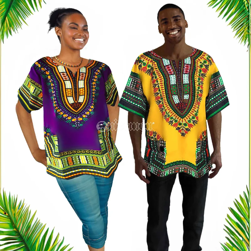 Best necklaces and pendants for everyday wear with minimalist designs-African Africa Dashiki Tribal Hippie Men Shirt Womens Dress UNISEX