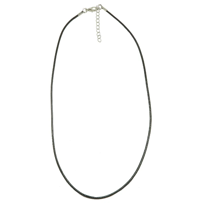 Best necklaces and pendants with statement designs for a fashionable accessory-Cotton Cord Necklace Simply Stylish Black Chain