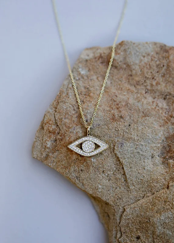 Stunning necklaces and pendants with birthstone pendants for a personal touch-CZ Evil Eye Necklace