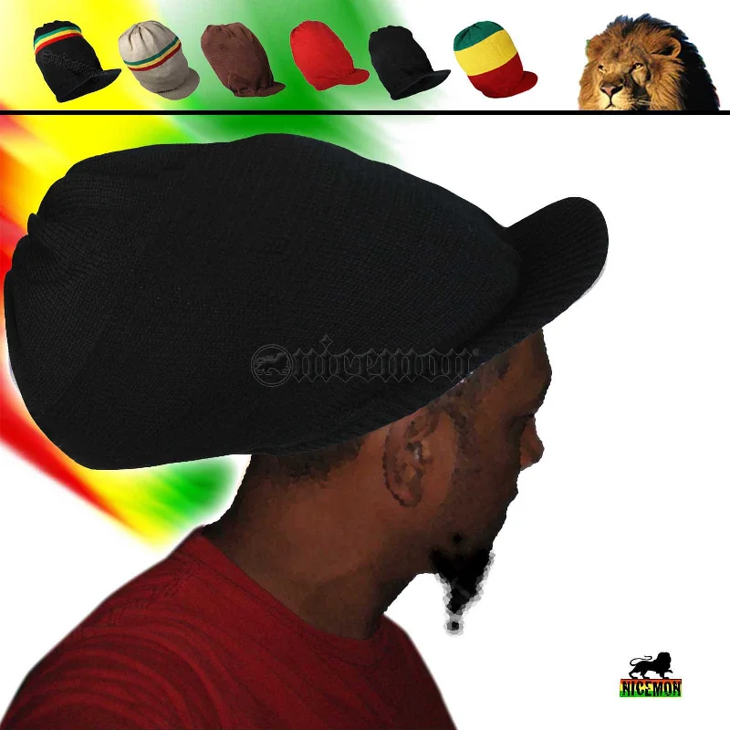 Unique necklaces and pendants with vintage-inspired designs for timeless appeal-Deep Crown Rasta Peak Hat Cap Marley Jamaica Rastafari Reggae Rastafashion L/XL