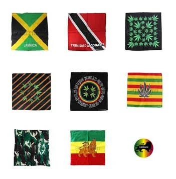 Unique necklaces and pendants with engraved messages for a sentimental gift-Jamaica Camouflage Jungle Weed Haiti Lion Bandana Rasta 22"x22"