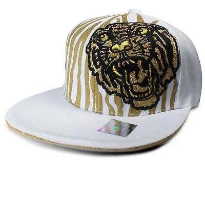 Necklaces and pendants with custom engravings for a personal, meaningful gift-Hip Hop Urban Wear Cap Hat Fitted White Cap fitted Eye Of The Tiger Urban Cap BC