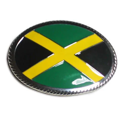 Stunning necklaces and pendants with aquamarine stones for a serene effect-Jamaica Flag Belt Buckle Rasta Irie Reggae Jamaican Irie Marley Reggae 4" BUCKLE