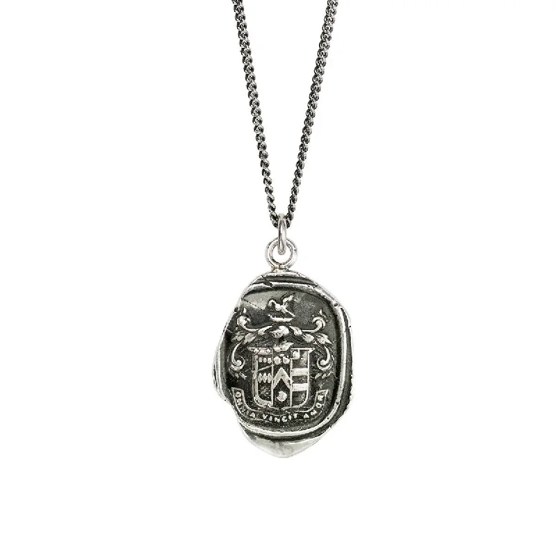 Necklaces and pendants with personalized charms for a custom piece of jewelry-Love Conquers All