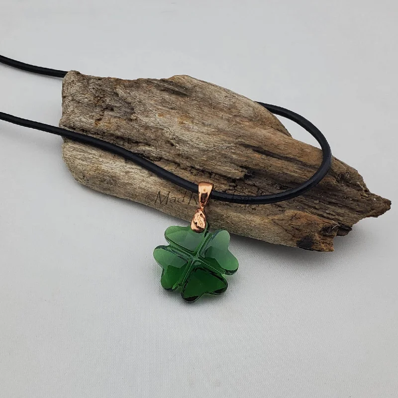 Best necklaces and pendants with vintage coin pendants for a unique accessory-Necklace--Clover Crystal