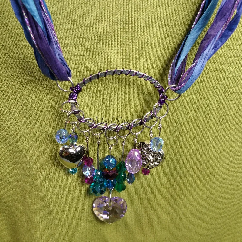 Layered necklaces and pendants for a trendy and fashionable stacked look-Necklace--Lavender Heart