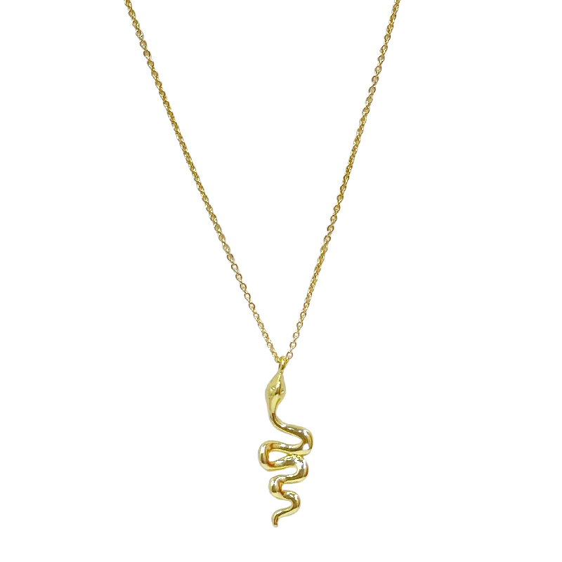 Best necklaces and pendants with crystal accents for a sparkling and elegant style-Baby Snake Necklace Pendant