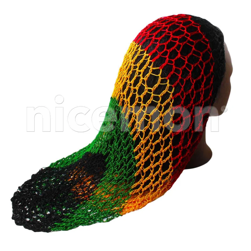 Beautiful necklaces and pendants with butterfly motifs for a whimsical style-Fishnet Hair Net Hairnet Slouchy Cover Cap Hat Rasta Rastafari Dreadlocks XL/XXL