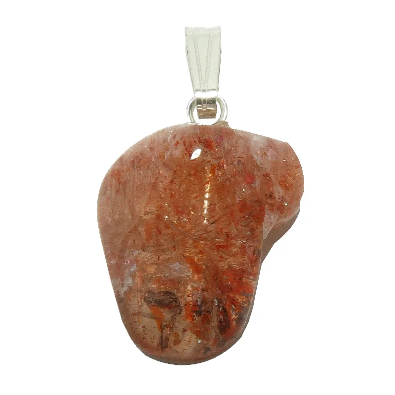 Best necklaces and pendants with zodiac signs for a celestial, astrology-inspired vibe-Sunstone Pendant Drop of Sunshine Warm Sterling Silver